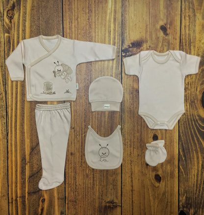 Newborn Baby Gift Set 100% Natural Cotton First Equipment Unisex Clothing Gift Set Baby Equipment for Babies 0-4 Months, koala