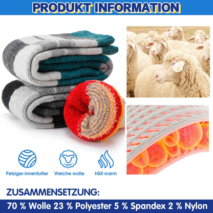ANTSANG Kinder Merino Woll Skisocken Jungen Mädchen Thermisch Dick Warm Winter Gemütlich Kniehohe Socken zum Skifahren Snowboarden 3 Paar