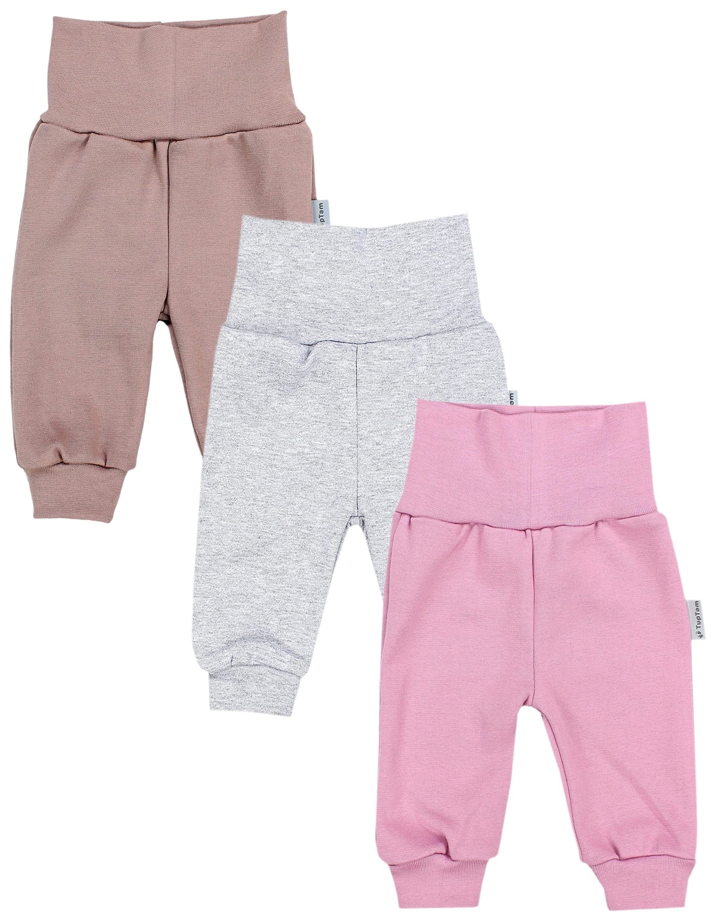 TupTam Baby Girls' Jogging Bottoms, Casual Trousers, Pack of 3
