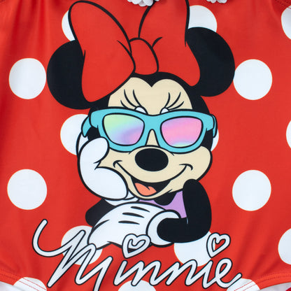 Disney Mädchen Minnie Maus Schwimmen Kostüm EIN Stück Badeanzug
