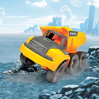 Dickie Toys - Volvo Bagger Tough Excavator (26 cm) - Spielzeug-Schaufelbagger für Kinder ab 3 Jahre mit Freilauf, beweglichem Arm und Schaufel, als Sandspielzeug geeignet