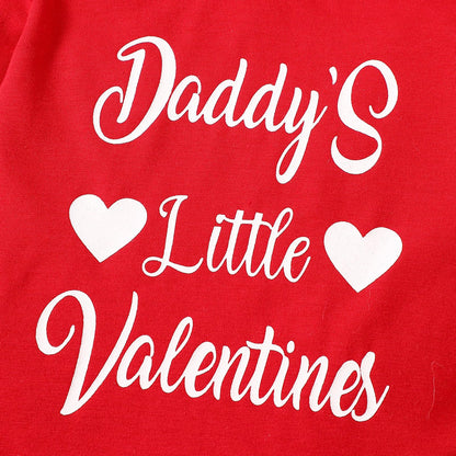 Neugeborene Baby Mädchen Valentinstag Outfit Strampler Tutu Kleid mit Stirnband Kleinkind Glitter Herz Druck Kleidung Rock
