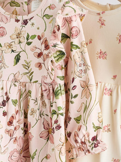 NEXT Baby Mädchen Jersey-Kleid, 2er-Pack