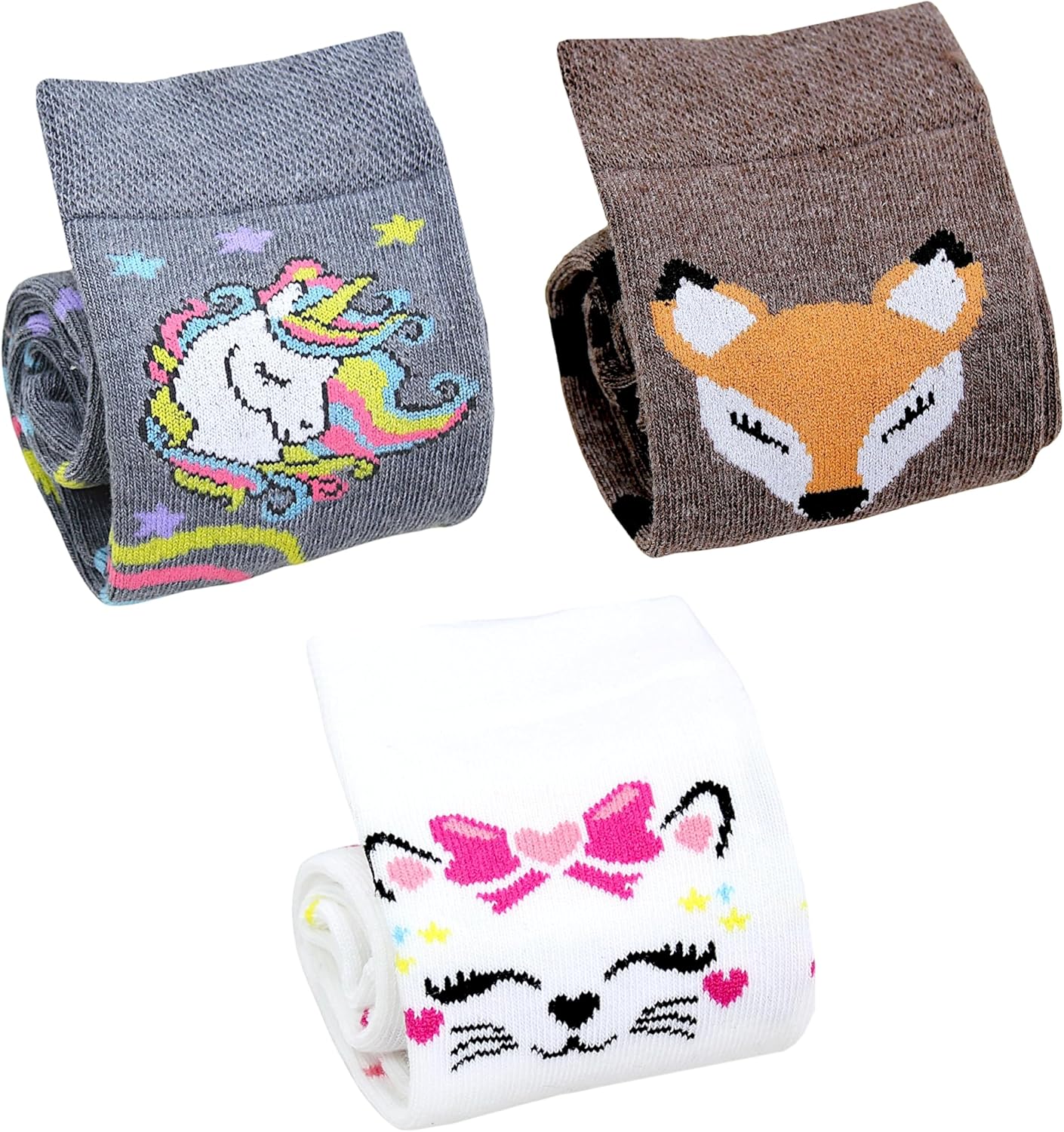 TupTam Mädchen Kniesocken, gemustert, 3er-Pack