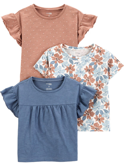 Simple Joys by Carter's Baby-Mädchen Fashion-t-Shirts (3er Pack)