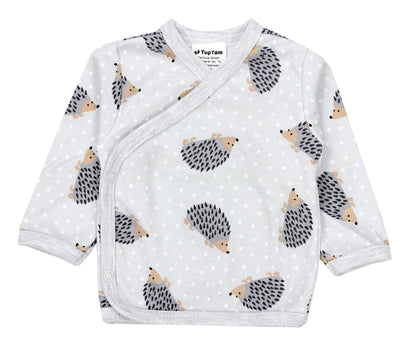 TupTam Baby Mädchen Langarm Wickelshirt Baumwolle 5er Set