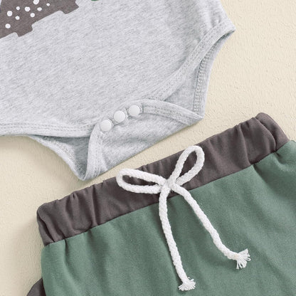 Hallo Ich bin neu hier Neugeborene Baby Jungen Kleidung Set Dinosaurier Print Langarm Bodysuit und Hosen Baumwolle Baby Kleidung Set Herbst Winter Kleidung Sets für Baby Jungen Outfits