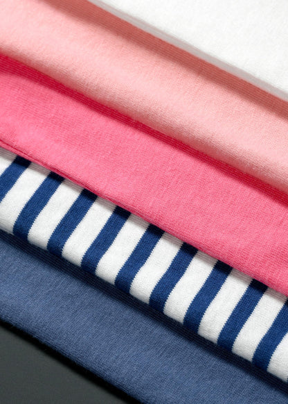 Mädchen T-Shirt 5er Pack - Schmetterling, 80-134