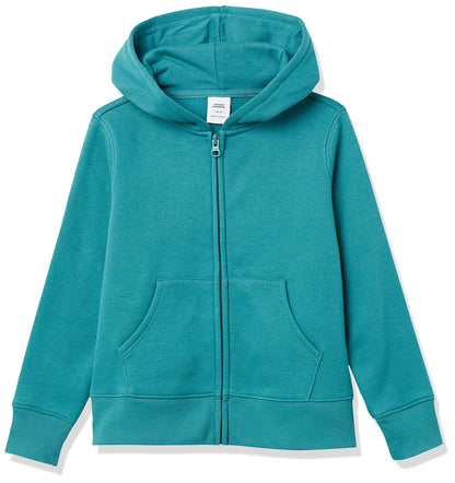 Essentials Girls' Fleece Zip-Up Hoodie 