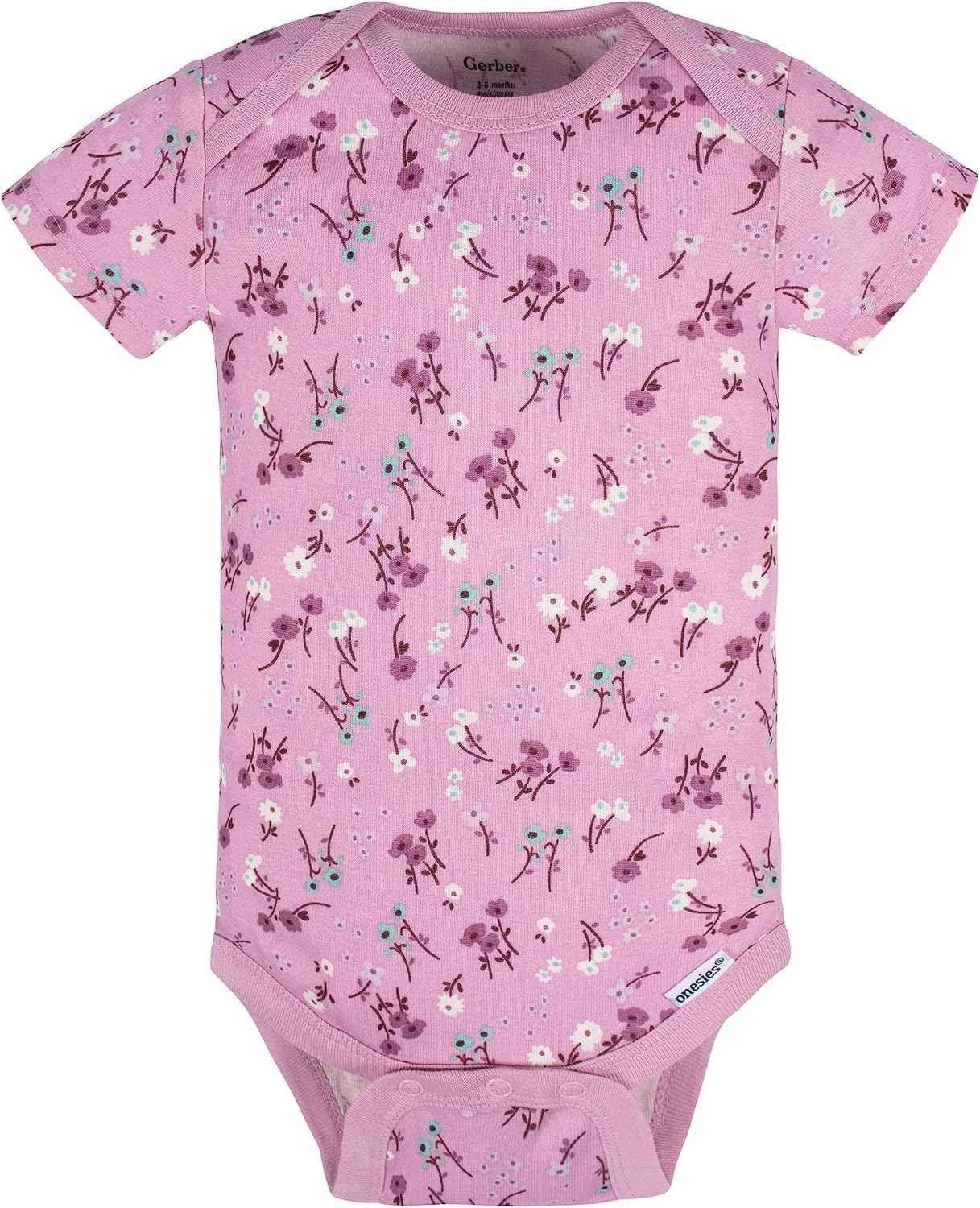 Baby-Mädchen 8er-Pack kurzärmlige Onesies-Bodys, Lavendelgarten, Neugeboren