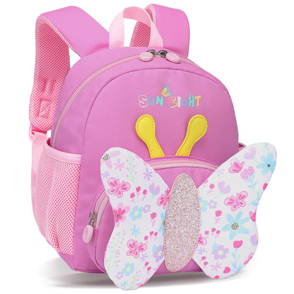 Kinderrucksack Mädchen Kleiner Rucksack Kinder mit Brustgurt, Rosa | Leicht Wasserdicht Vorschule Kleinkind, Schulrucksack Einhorn, Tagesrucksack, Kindergarten Schultasche für 1-5 Jahre