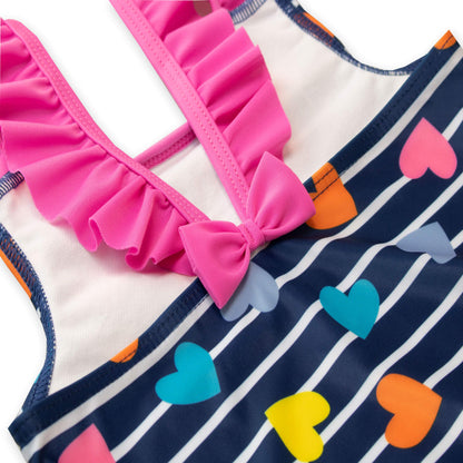 Harry Bear Girls' Swimming Costume Heart