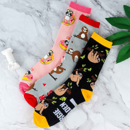 Belloxis Women's Socks 39-42 Horse Girls Gift Knee Socks Women's Rider Cotton Socks