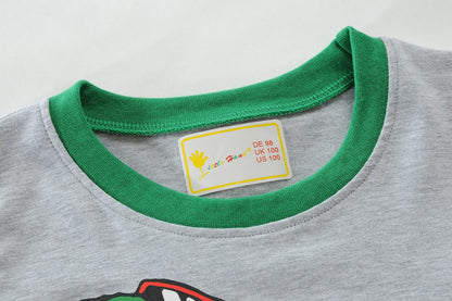 Kinder Jungen Pyjamas Langarm Baumwolle Winter Pyjama Set Feuerwehrauto Dinosaurier Bagger Traktor Zug Zweiteilige Nachtwäsche 1-7 Jahre 92 98 104 110 116 122