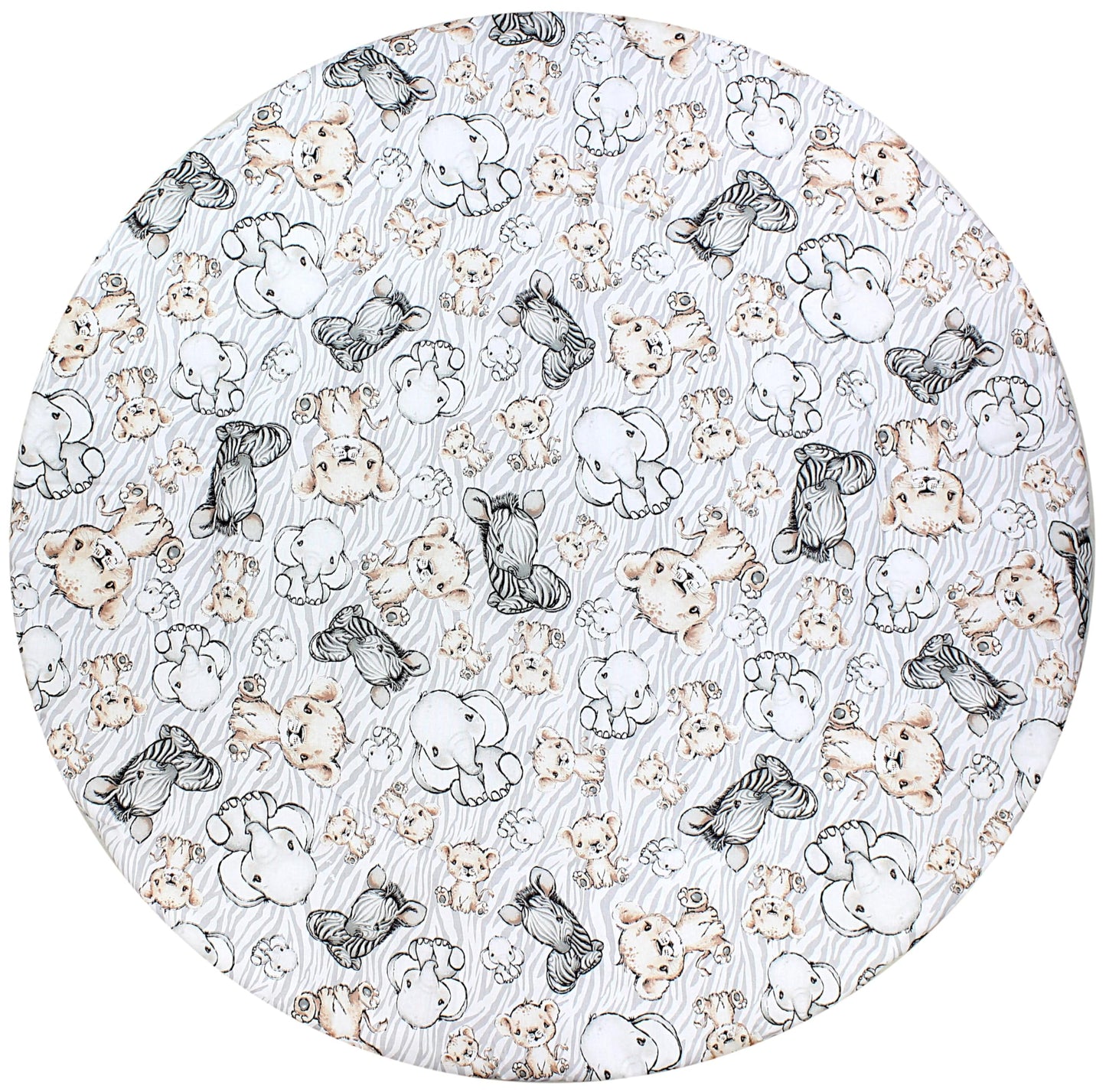 TupTam Krabbeldecke für Baby 120x120 cm - Gepolsterte Spieldecke Baby Baumwolle, XXL, OEKO-TEX, Weich & Hautfreundlich, Farbe: Wald/Beige