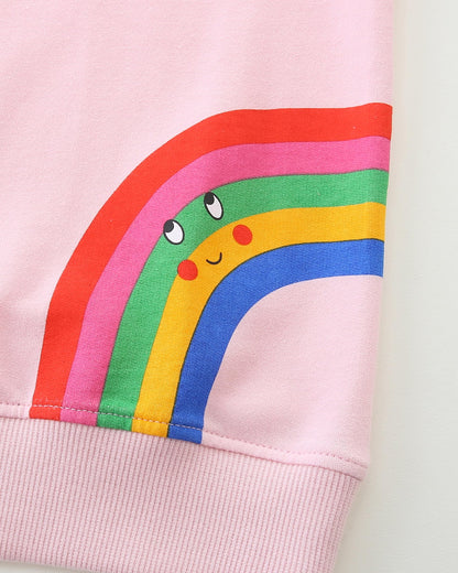 CM-Kid Girls' Long-Sleeved Sweatshirt, Children's Shirts, Cotton, Warm Tops, 1-7 Years, Size 92-122