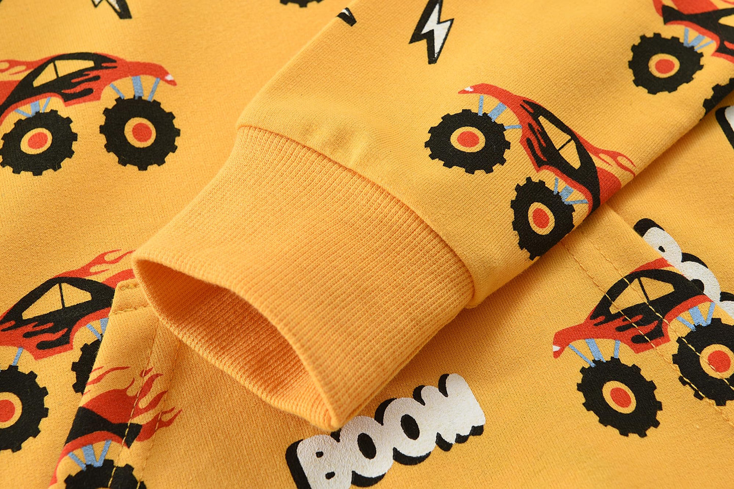 CM-Kid Hoodie Jungen Kapuzenpullover Langarm Bunt Kinder Sweatshirts Traktor Truck Dinosaurier Tops 1-7 Jahre Gr.92-134