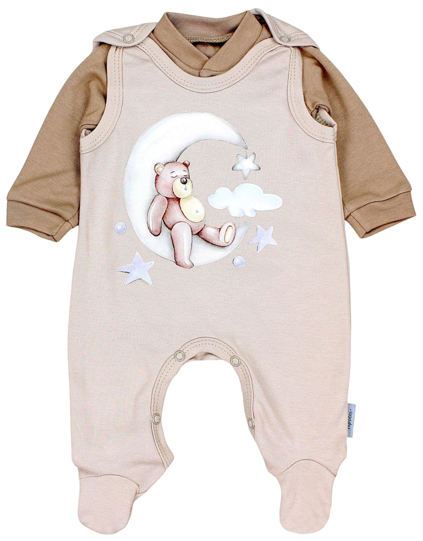 TupTam Baby Mädchen Jungen Strampler mit Langarmshirt Aufdruck Spruch 2 teilig