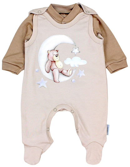 TupTam Baby Mädchen Jungen Strampler mit Langarmshirt Aufdruck Spruch 2 teilig