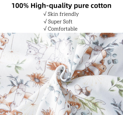 Chilsuessy Summer Baby Sleeping Bag, Small Children’s Sleeveless Pyjamas for Summer and Spring, 100 % Cotton