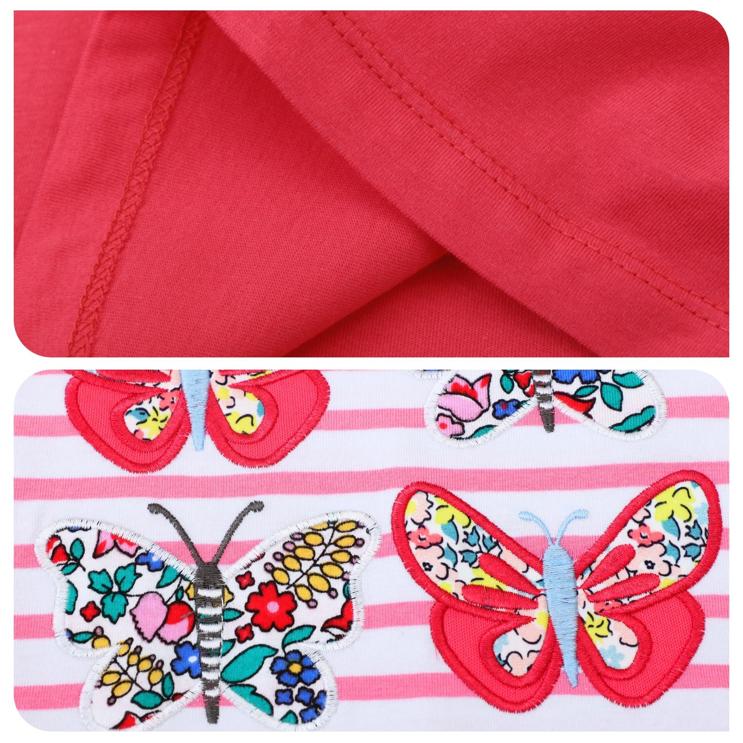 Baogaier Kleid Mädchen Pailletten Tüll Kleider Baumwolle Sommerkleid Sommer Frühling T-Shirt Tüllkleid Kinderkleid Gr. 92-122