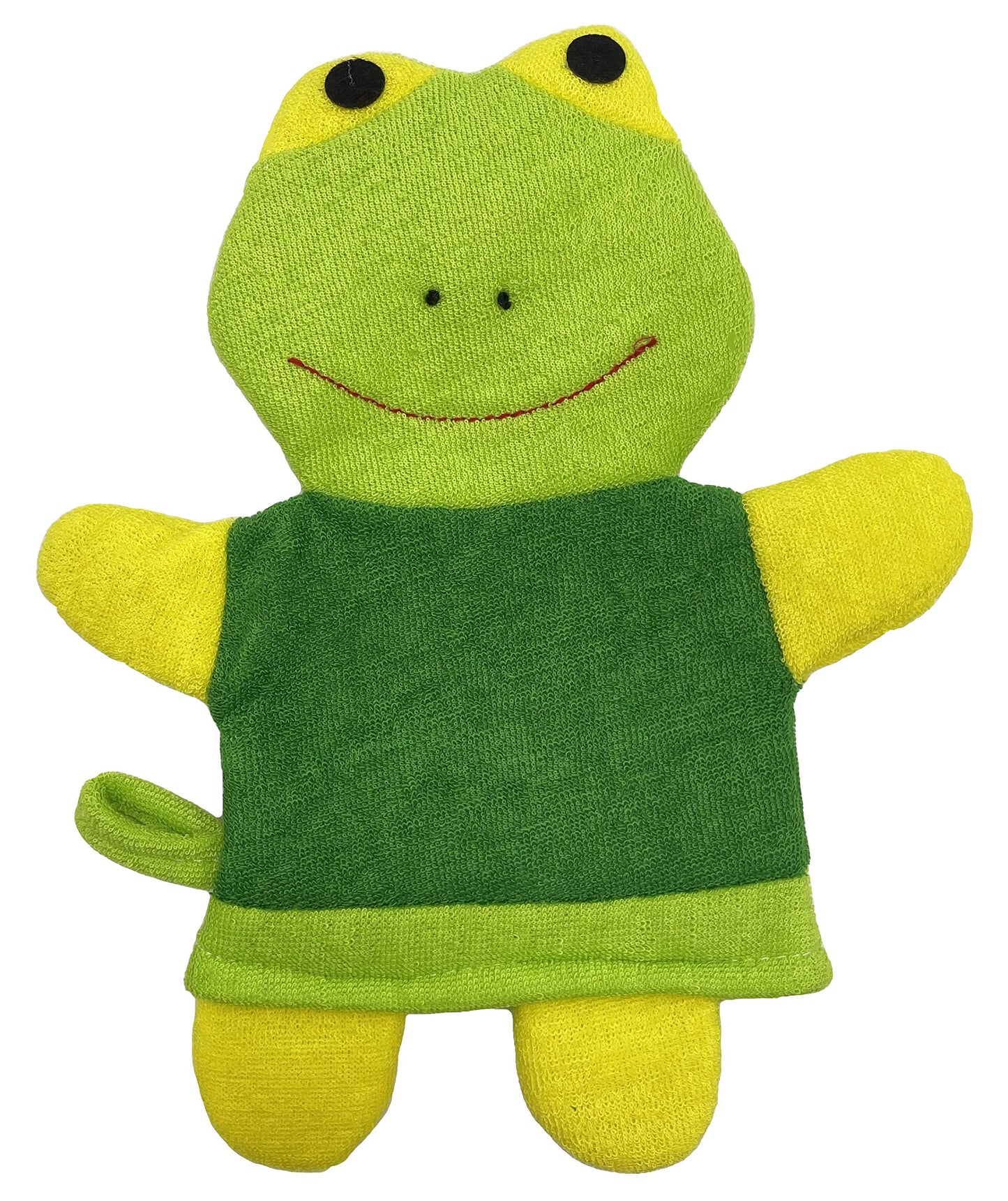 VAIYNWOM Frog Wash Mitt with Animal Motif for Happy Bathing Fun, Wash Mitt for Babies and Children from 0+ Months