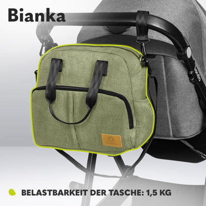 LIONELO BIANKA Children's Pushchair 3-in-1 (22 kg) Baby Carrycot (9 kg) Baby Seat (13 kg), Foldable, Travel System, Backrest Adjustment, Wheels 360o Shock Absorber, Hood XXL
