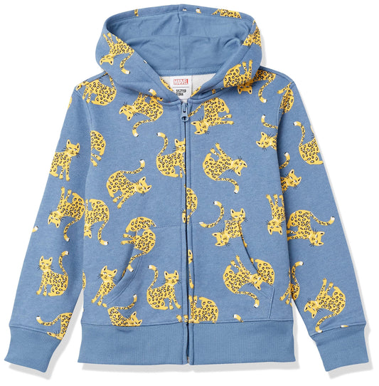 Essentials Girls' Fleece Zip-Up Hoodie 