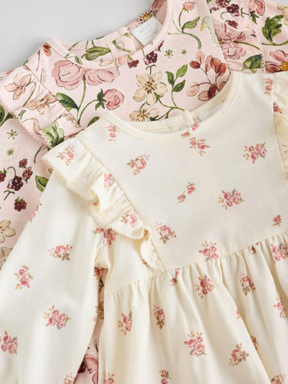 NEXT Baby Mädchen Jersey-Kleid, 2er-Pack