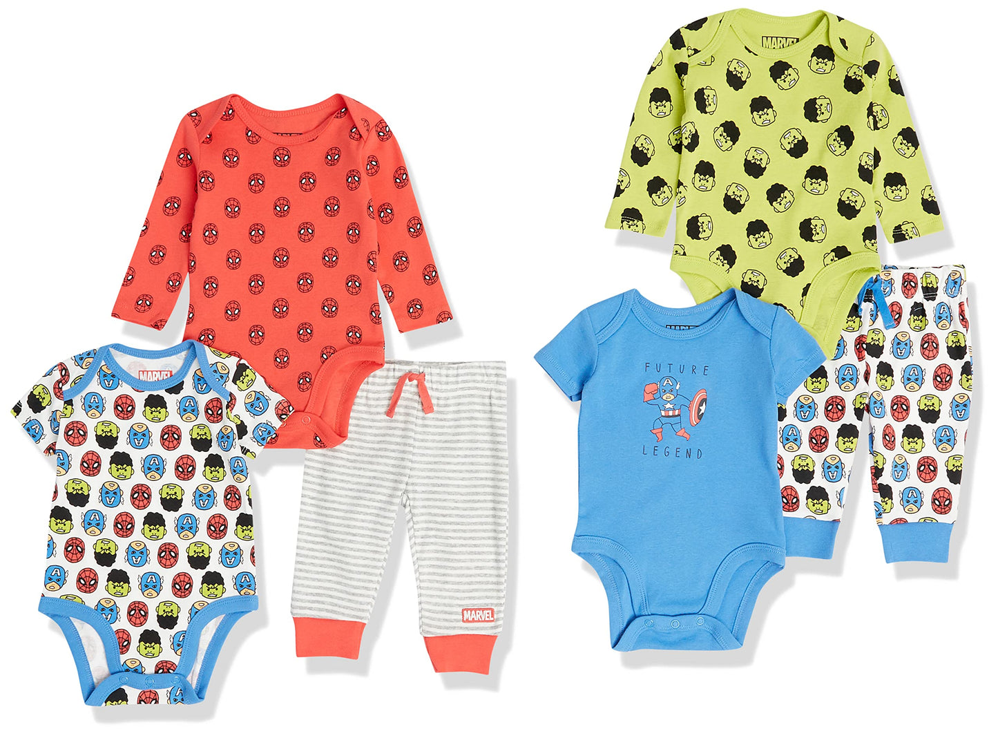 Essentials Disney | Marvel | Star Wars Unisex Baby 6-teiliges Outfit-Set, 6er-Pack