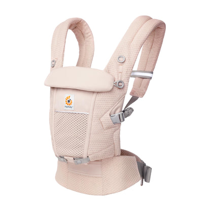Ergobaby Adapt Babytrage für Neugeborene ab Geburt, 3-Positionen SoftFlex Mesh Ergonomische Babybauchtrage Rückentrage Baby-Tragetasche, Natural Beige, 1 Einheit