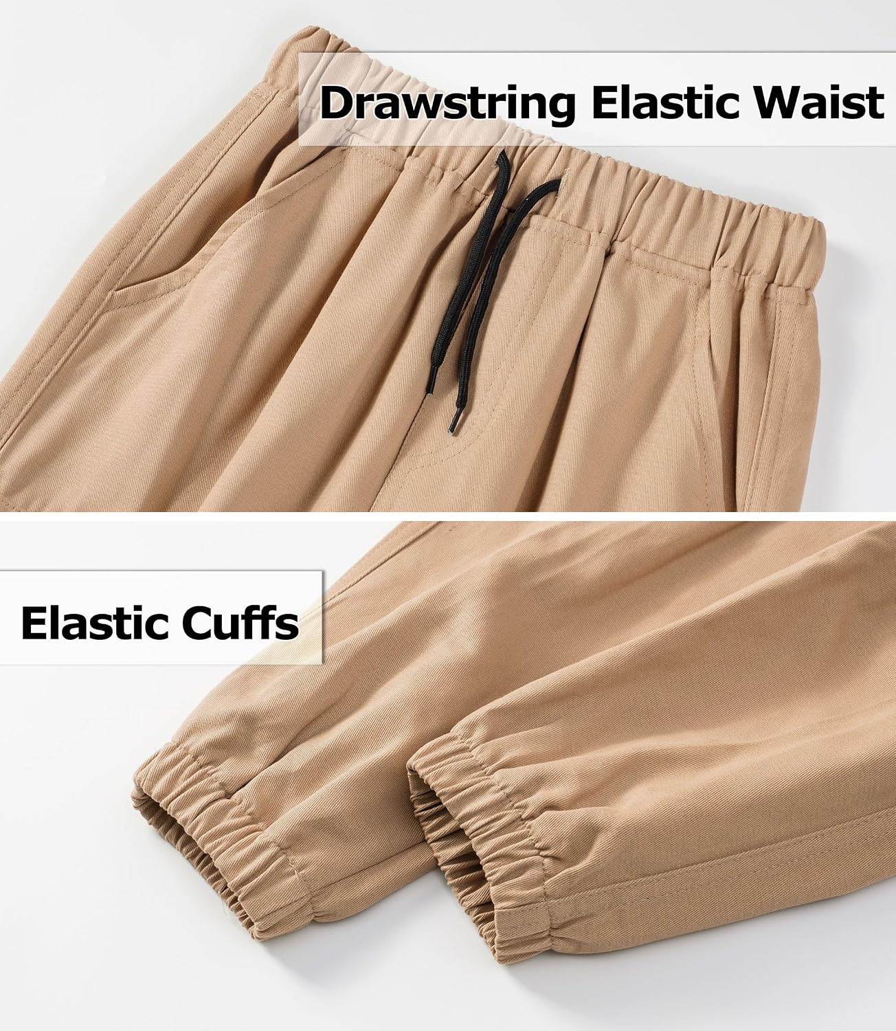 LAUSONS Pants for Boys Cargo Pants Children's Pants Cargo Jogging Pants Leisure Pants with Elastic Band 