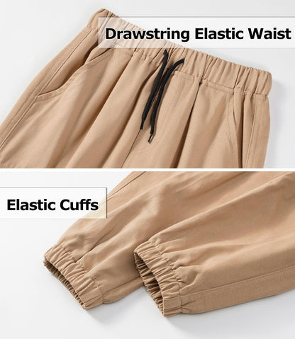 LAUSONS Pants for Boys Cargo Pants Children's Pants Cargo Jogging Pants Leisure Pants with Elastic Band 