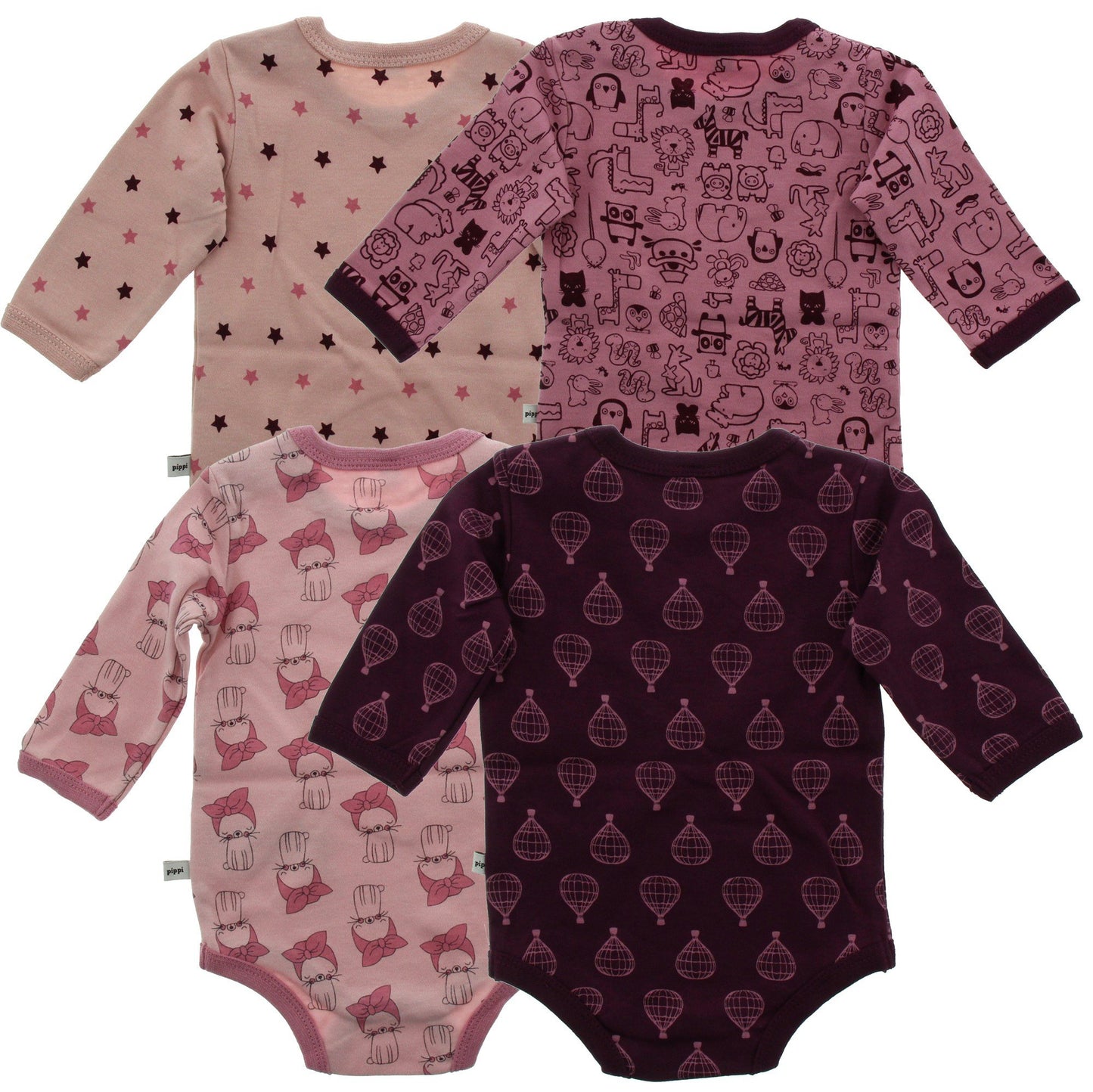 Mädchen Body Ls Ao-printed (4-pack) Formender Body (4er Pack)