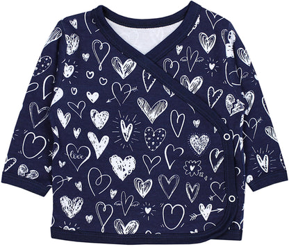 TupTam Baby Mädchen Langarm Wickelshirt Baumwolle 5er Set