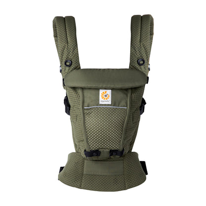 Ergobaby Adapt Babytrage für Neugeborene ab Geburt, 3-Positionen SoftFlex Mesh Ergonomische Babybauchtrage Rückentrage Baby-Tragetasche, Natural Beige, 1 Einheit