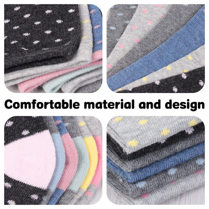 L&K-II 10/12 Paar Kinder Mädchen Socken aus Baumwolle Kleinkind niedliche Muster Kids Sneakersocken bunt 2808VA