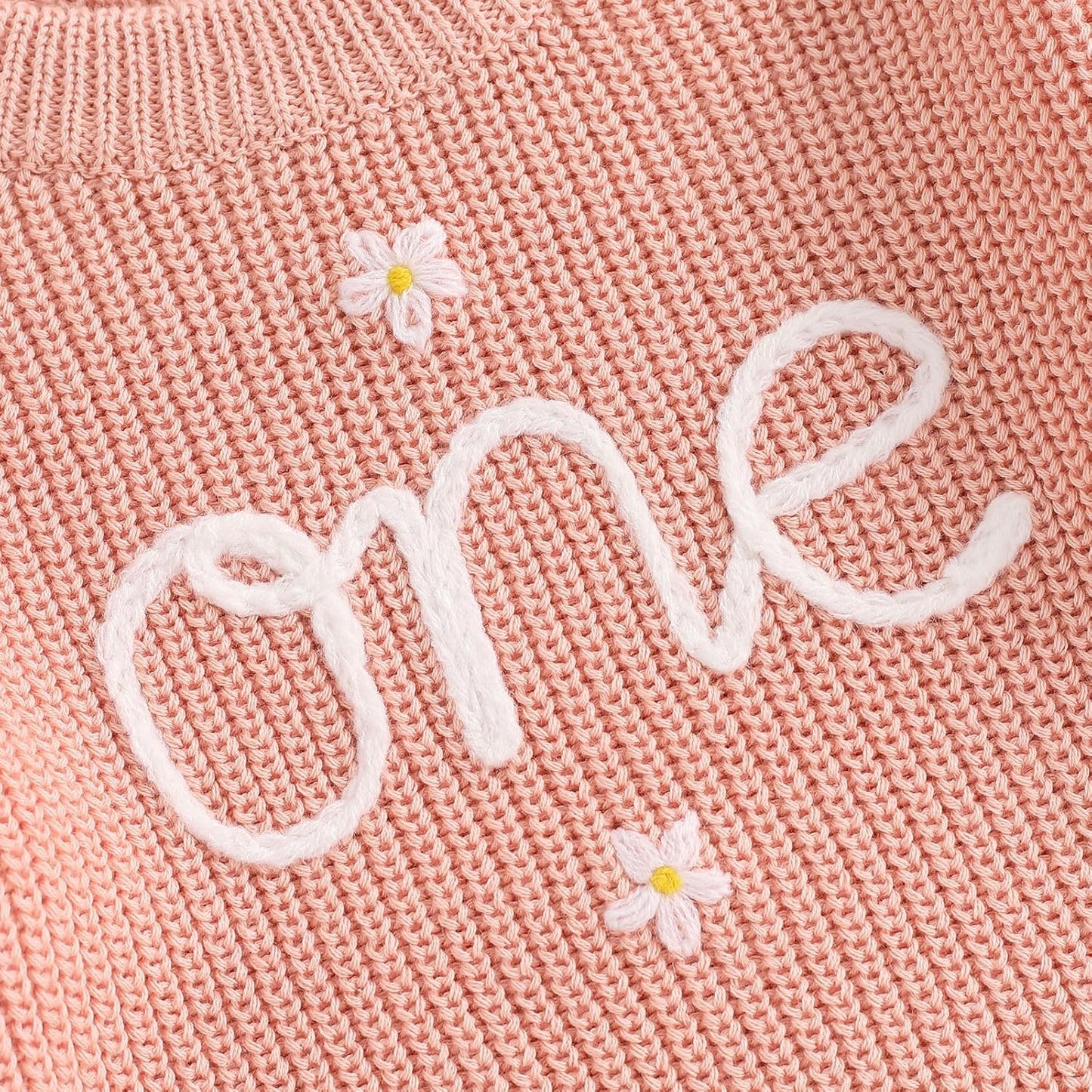L&ieserram Baby Mädchen Jungen 1. Geburtstag Gestrickt Pullover Jumper Langarm Strickpullover Pulli Kleinkinder Kleidung Outfit Knitted Sweater 1 Jahr