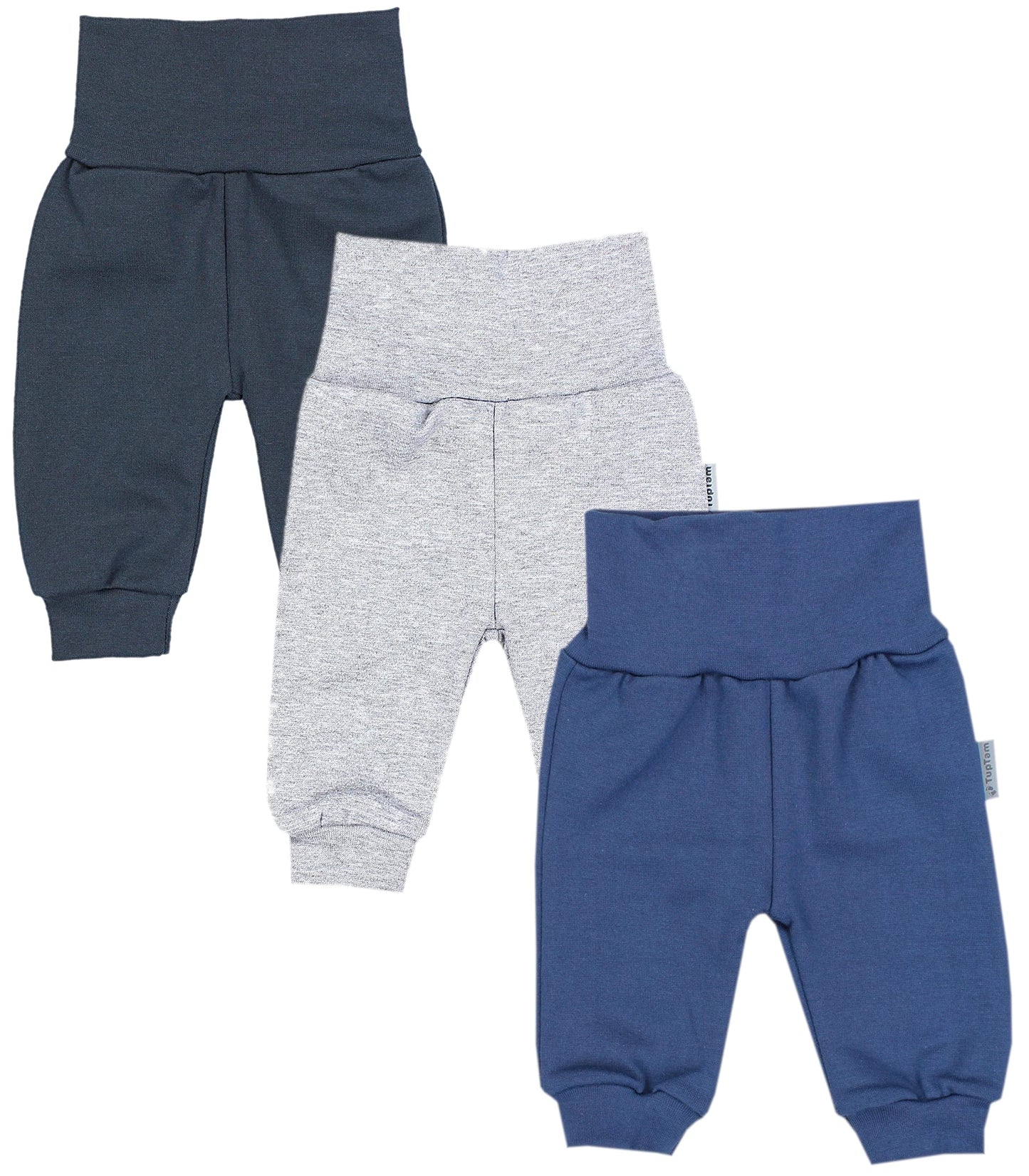 TupTam Baby Boys' Jogging Bottoms with Wide Waistband, Pack of 3