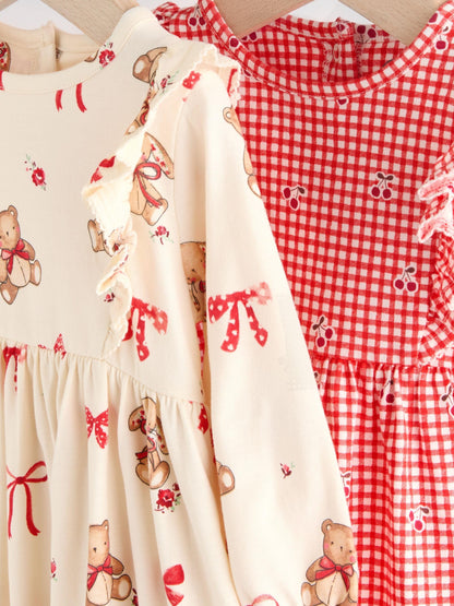 NEXT Baby Mädchen Jersey-Kleid, 2er-Pack