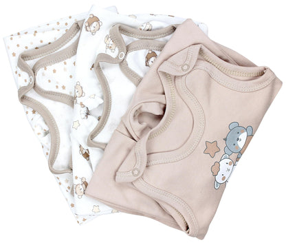 TupTam Baby Mädchen Strampler mit Fuß 3er Pack