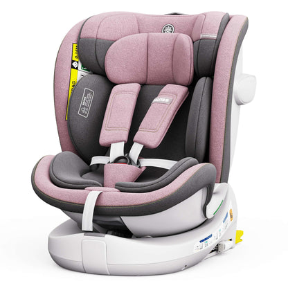 Daliya® Kindersitz ROTAZIONE | I-SIZE 40-150 cm | 8 Pos. | Isofix | (SIP) | Top Tether | 360° | 5 Punkt Gurt | Gruppe 0+ / I/II/III 0-36 KG | Neueste Zulassungs UN ECE Reg. 129 (Beige) - Meloni2