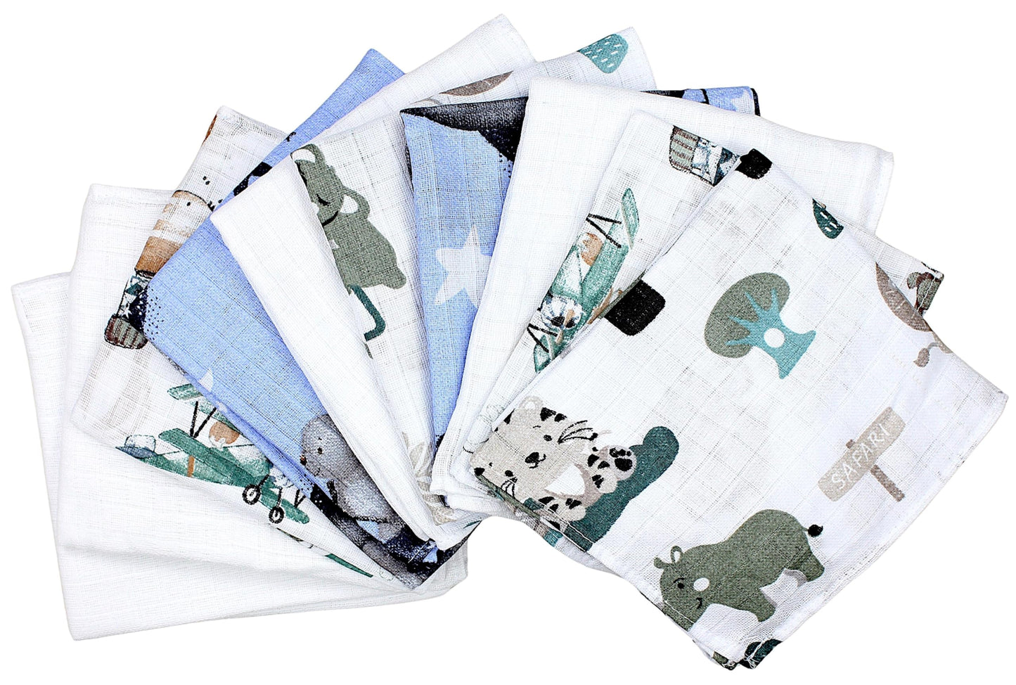 TupTam Baby Mullwindeln Spucktücher 70x80 5er / 10er Pack, Farbe: Mädchen 5, Anzahl der Teile:: 5er Pack
