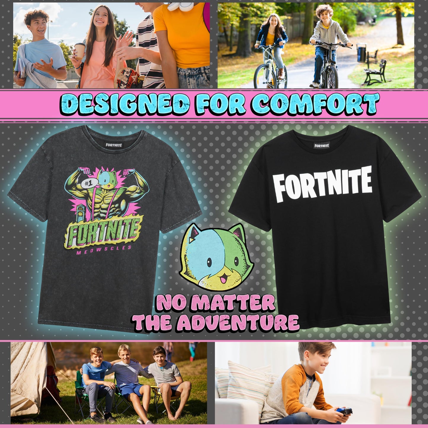 Get Trend T-Shirts für Jungen Teenager Einzeln oder im 2er Pack Weich Tshirt Kurzarm Gamer T Shirt Kinder Geschenk