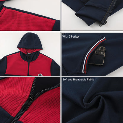 Ywenaisy Sweatjacke Jungen Zip Jacke Jungen Pullover Jungen mit Kapuze Zip Hoodie Kinder Jungen Sweatshirts Kapuzenpullover für Jungen Streetwear Hoodie Jungen für Jahre 8-16 und Höhe 116-170 cm