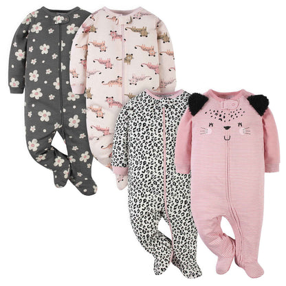 Gerber Unisex Baby 4 Pack Sleep 'N Play Footie Brisuren (4er Pack)