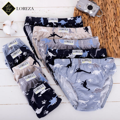 LOREZA ® 10-pack boys' boxer shorts briefs dinosaur motif underpants cotton