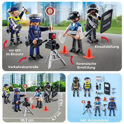 PLAYMOBIL | Action Heroes | Figurenset Polizei | Spielzeugfiguren | Polizeifigur | Spielzeug für Kinder ab 4 Jahren | 71730