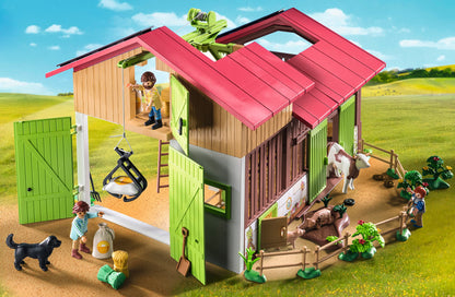 PLAYMOBIL Country 71441 Gemütliches Bauwagencafé, spielerisches Lernen mit liebevoll gestaltetem Bauwagen, detailreicher Austattung und einem Gänseteich, nachhaltiges Spielzeug für Kinder ab 4 Jahren