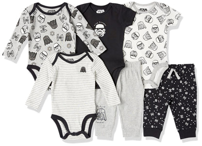 Essentials Disney | Marvel | Star Wars Unisex Baby 6-teiliges Outfit-Set, 6er-Pack